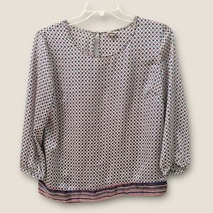 Merona Red White and Blue Blouse Size XL. Super soft! AE